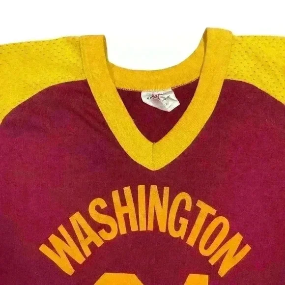 Vintage Washington Iron Jersey shirt tag size Large maroon and yellow - Picture 2 of 6